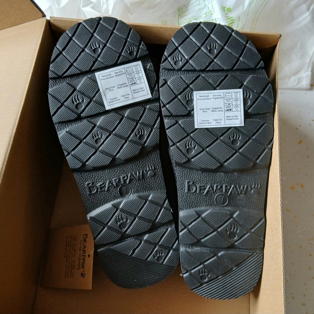 NIB BEARPAW Tabitha Comfort Wool/Suede Slippers - Size 7 - Picture 3 of 8